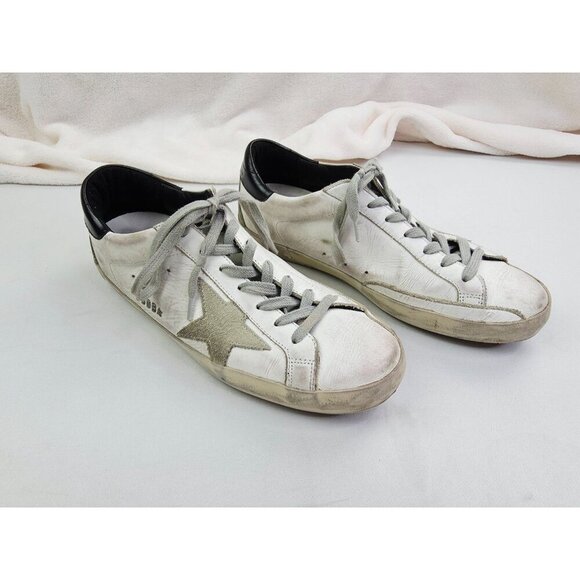 Golden Goose Superstar Womens Size 41 (US 11) White Factory Distressed Sneakers - Picture 2 of 13